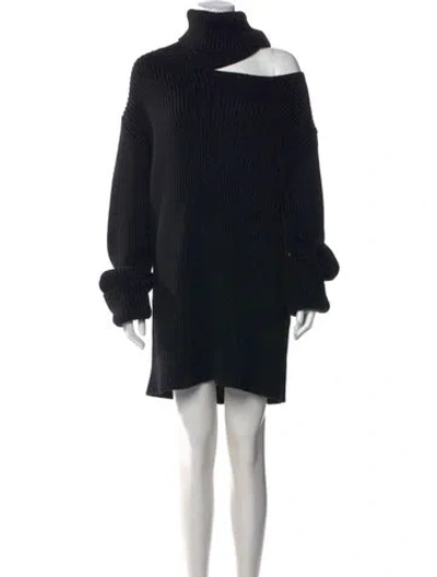 Pre-owned Monse Wool Mini Dress In Black