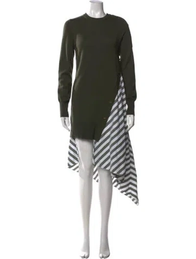 Pre-owned Monse Wool Mini Dress In Green