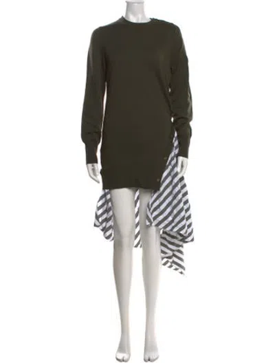 Pre-owned Monse Wool Mini Dress In Green