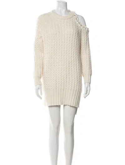 Pre-owned Monse Wool Mini Dress In Neutral