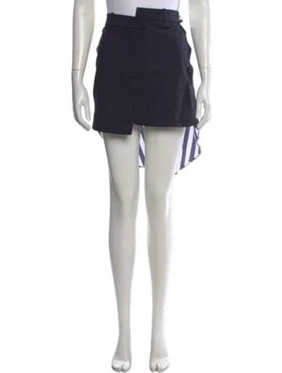 Pre-owned Monse Wool Mini Skirt In Blue