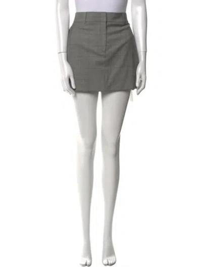 Pre-owned Monse Wool Mini Skirt In Gray