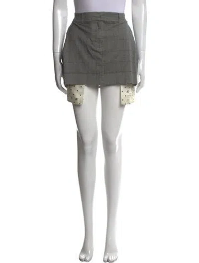 Pre-owned Monse Wool Mini Skirt In Gray