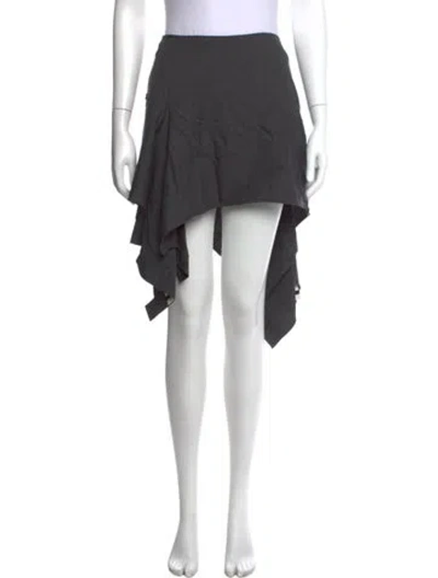 Pre-owned Monse Wool Mini Skirt In Grey