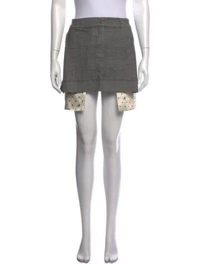 Pre-owned Monse Wool Mini Skirt In Grey