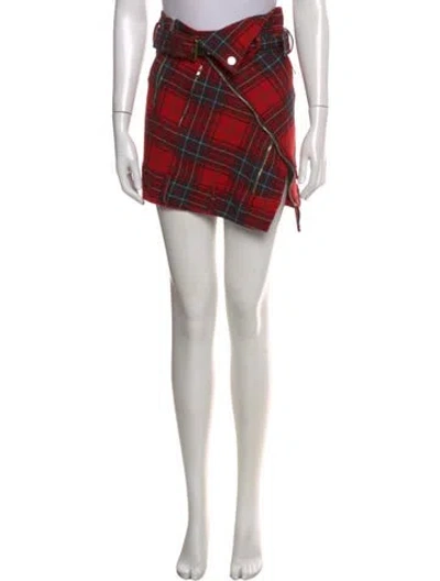 Pre-owned Monse Wool Mini Skirt In Red