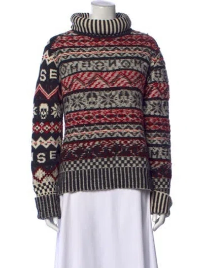 Pre-owned Monse Wool Patterned Sweater In Black