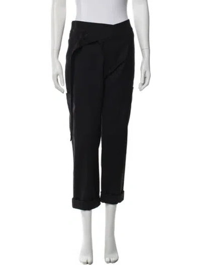Pre-owned Monse Wool Straight Leg Pants In Black