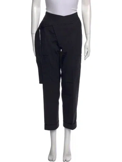 Pre-owned Monse Wool Straight Leg Pants In Black