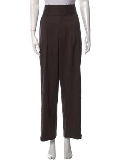 Pre-owned Monse Wool Straight Leg Pants In Brown