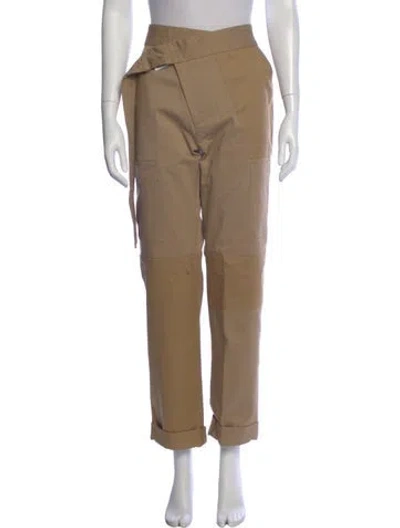 Pre-owned Monse Wool Straight Leg Pants In Neutral