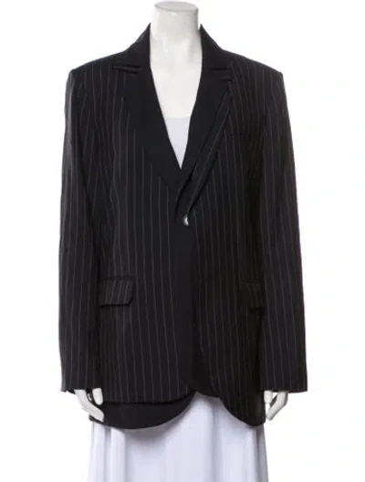 Pre-owned Monse Wool Striped Blazer In Black