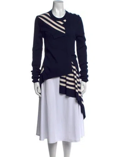 Pre-owned Monse Wool Striped Top In Blue