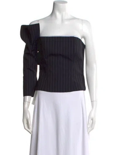 Pre-owned Monse Wool Striped Top In Blue