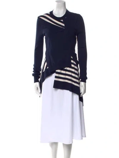 Pre-owned Monse Wool Striped Tunic In Blue