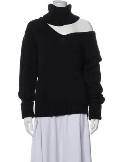 Pre-owned Monse Wool Turtleneck Sweater In Black
