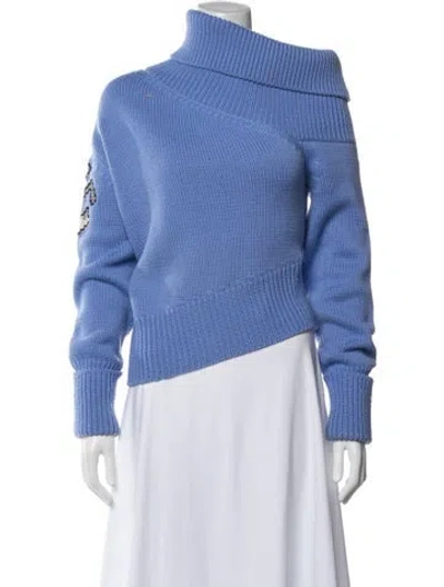 Pre-owned Monse Wool Turtleneck Sweater In Blue