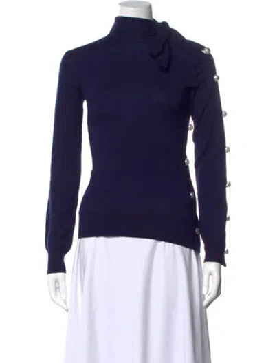 Pre-owned Monse Wool Turtleneck Sweater In Blue
