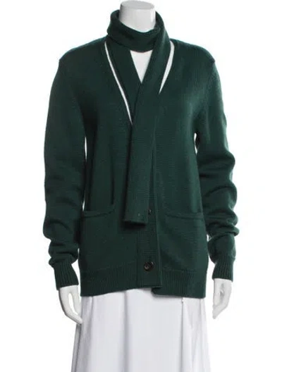 Pre-owned Monse Wool Turtleneck Sweater In Green