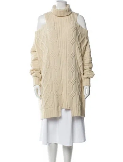 Pre-owned Monse Wool Turtleneck Sweater In Neutral