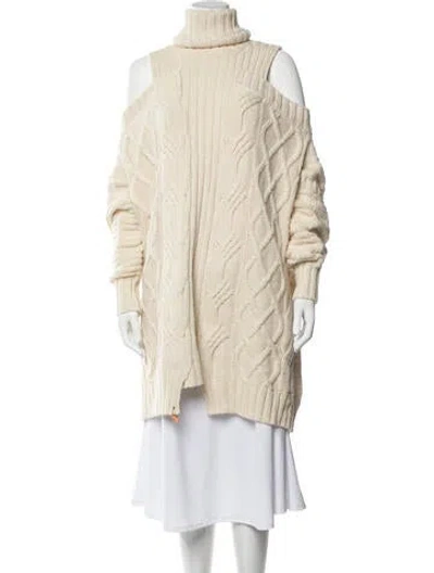 Pre-owned Monse Wool Turtleneck Sweater In Neutrals