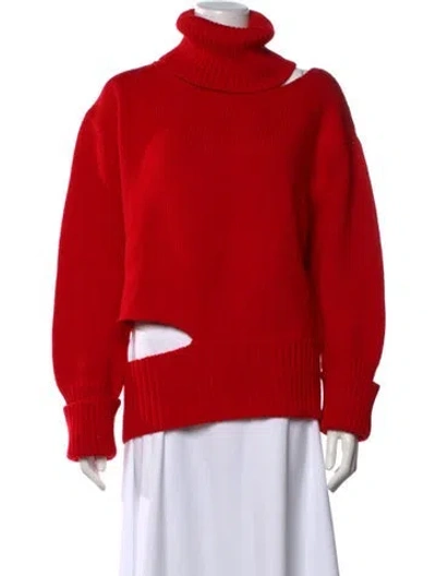 Pre-owned Monse Wool Turtleneck Sweater In Red