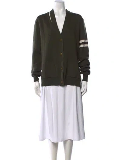 Pre-owned Monse Wool V-neck Sweater In Green