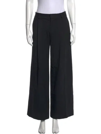Pre-owned Monse Wool Wide Leg Pants In Black