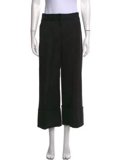 Pre-owned Monse Wool Wide Leg Pants In Black