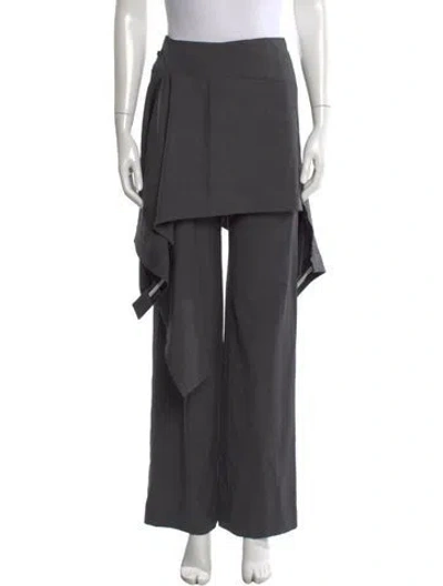 Pre-owned Monse Wool Wide Leg Pants In Gray