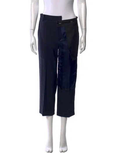 Pre-owned Monse Wool Wide Leg Pants In Multi