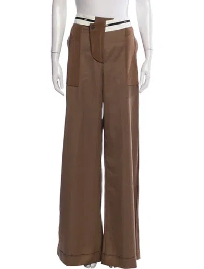 Pre-owned Monse Wool Wide Leg Pants W/ Tags In Brown