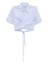 Monse Wrap Cropped Shirt