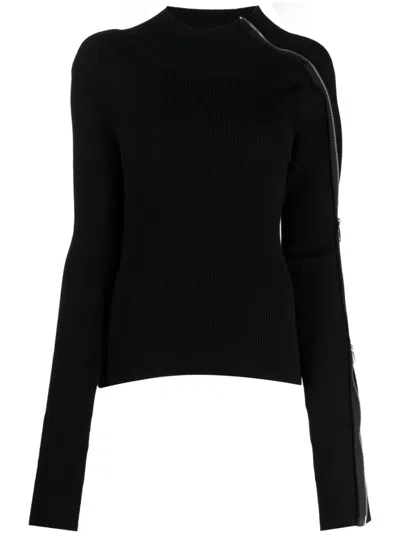 Monse Pullover Mit Reissverschluss In Black