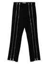 Monse Zippered Tailored Wool Trousers In Black