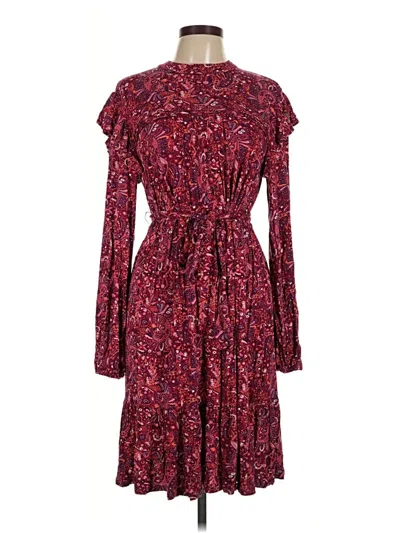 Pre-owned Monsoon Casual Dress In Burgundy