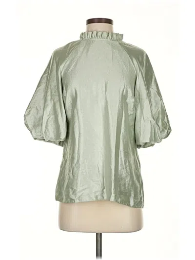 Pre-owned Monsoon Short Sleeve Blouse In Green