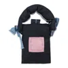 Monster Coat Club Mini Puffer Denim Blue Handbag In Multi