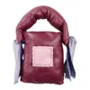 Monster Coat Club Mini Puffer Leather Red Handbag In Multi
