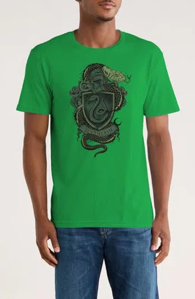 Monster Digital Harry Potter Slytherin Minimalist Graphic T-shirt In Green