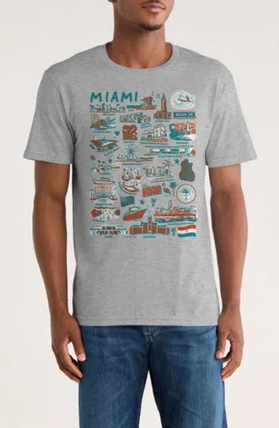 Monster Digital Miami Impressions By Vive La Fete Graphic T-shirt In Gray