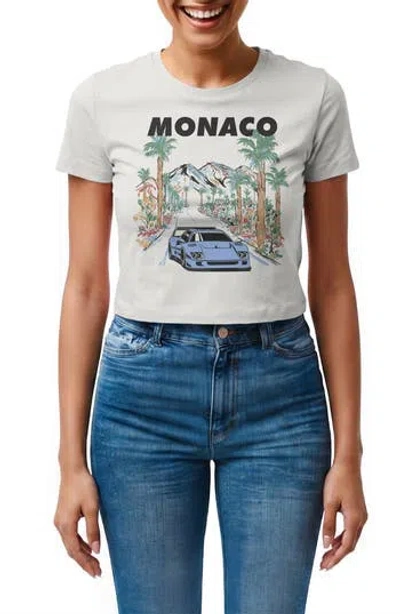 Monster Digital Monaco Landscape Crop Graphic T-shirt In Gray