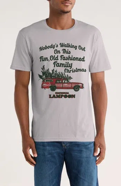 Monster Digital National Lampoon Fun Old Fashioned Graphic T-shirt In Gray
