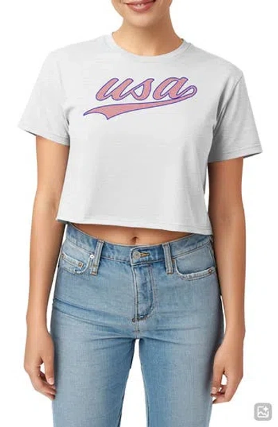 Monster Digital Usa Script Red Graphic Tee In Bright White