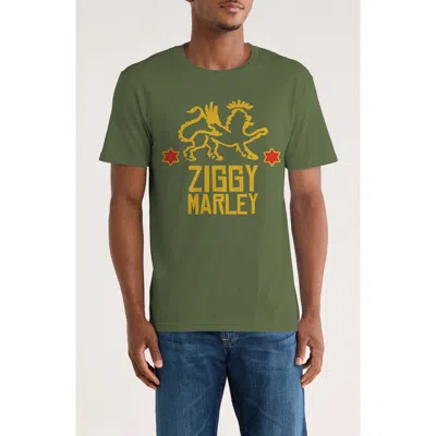Monster Digital Ziggy Marley Red Star Lion Graphic T-shirt In Green