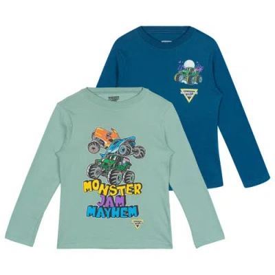 Monster Jam Kids'  2-pack Long Sleeve T-shirt In Multi