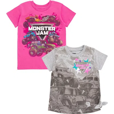 Monster Jam 2-pack Short Sleeve T-shirts (toddler, Little Kid & Big Kid) In Pink
