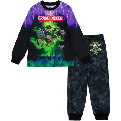 Monster Jam Kids'  2-piece Pajama Top And Pants Set In Animal Print