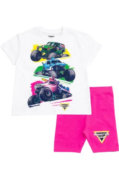 Monster Jam Kids'  2-piece T-shirt And Bike Shorts Set In Multi