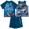 Monster Jam 3pc Tank Top, Tee & Shorts Set In Multi